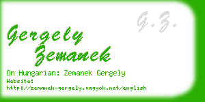 gergely zemanek business card